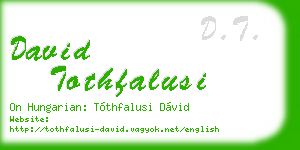 david tothfalusi business card